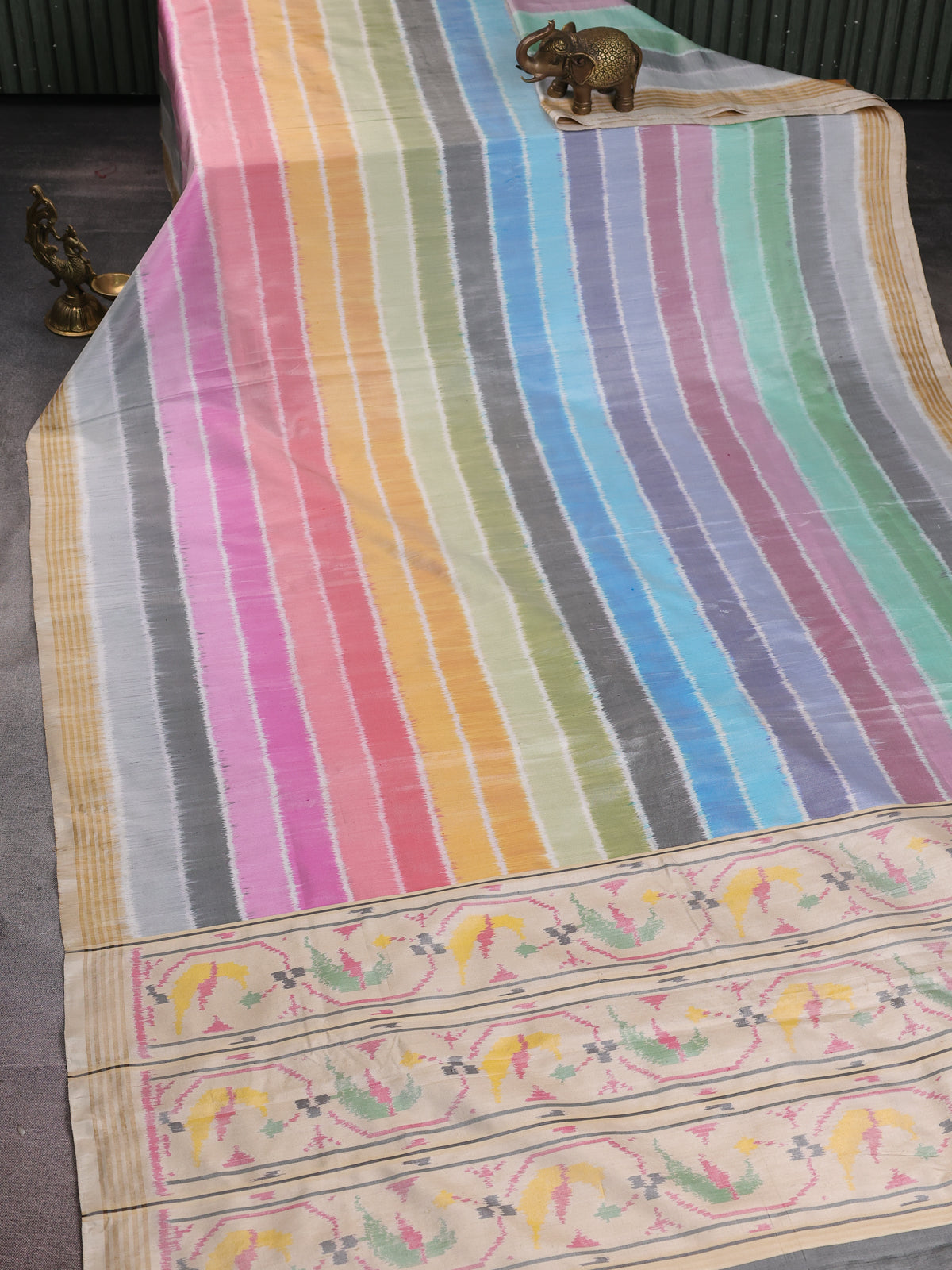 Multi Colour Pochampally Silk Saree