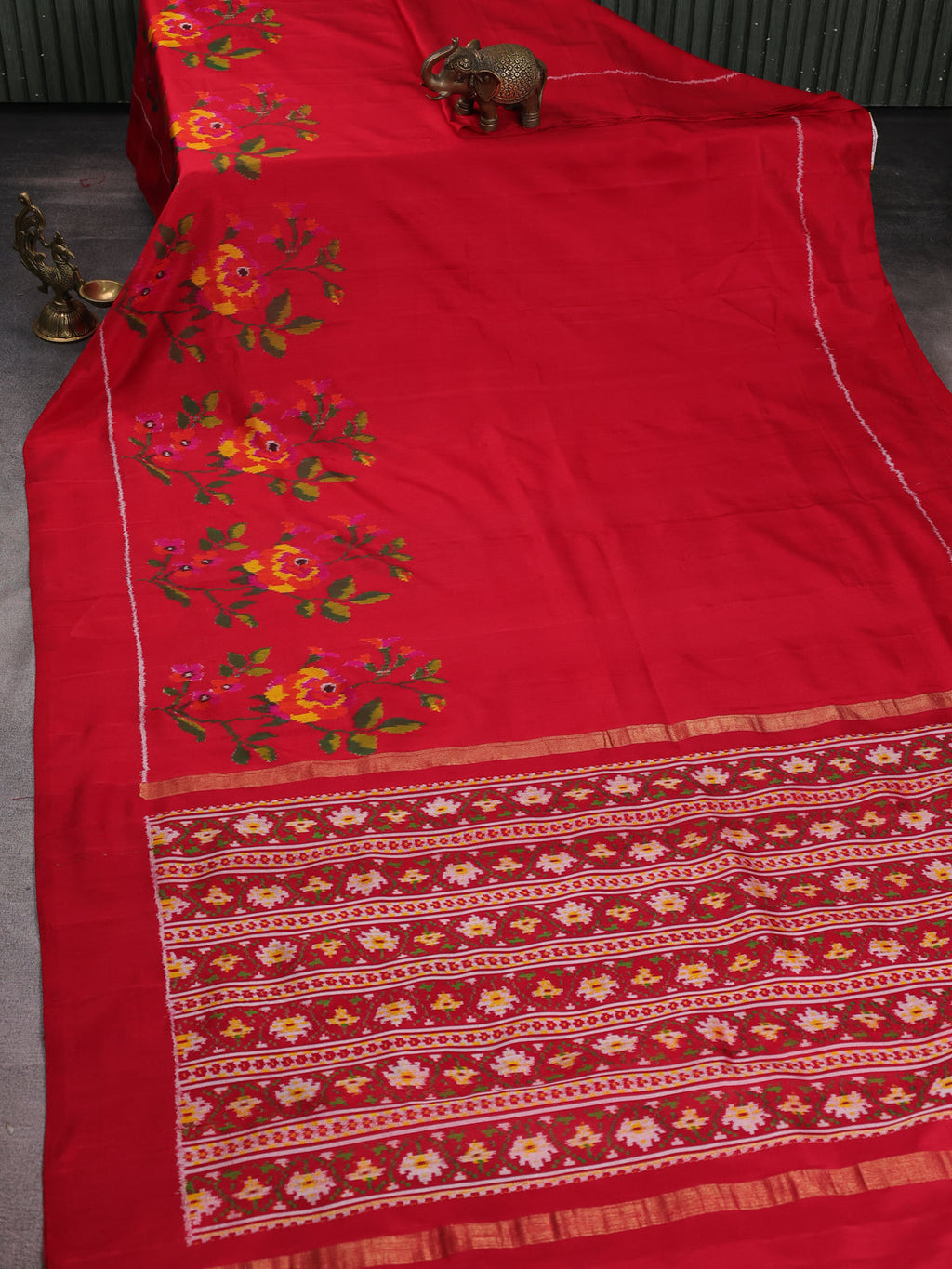 Red Pochampally Silk Saree