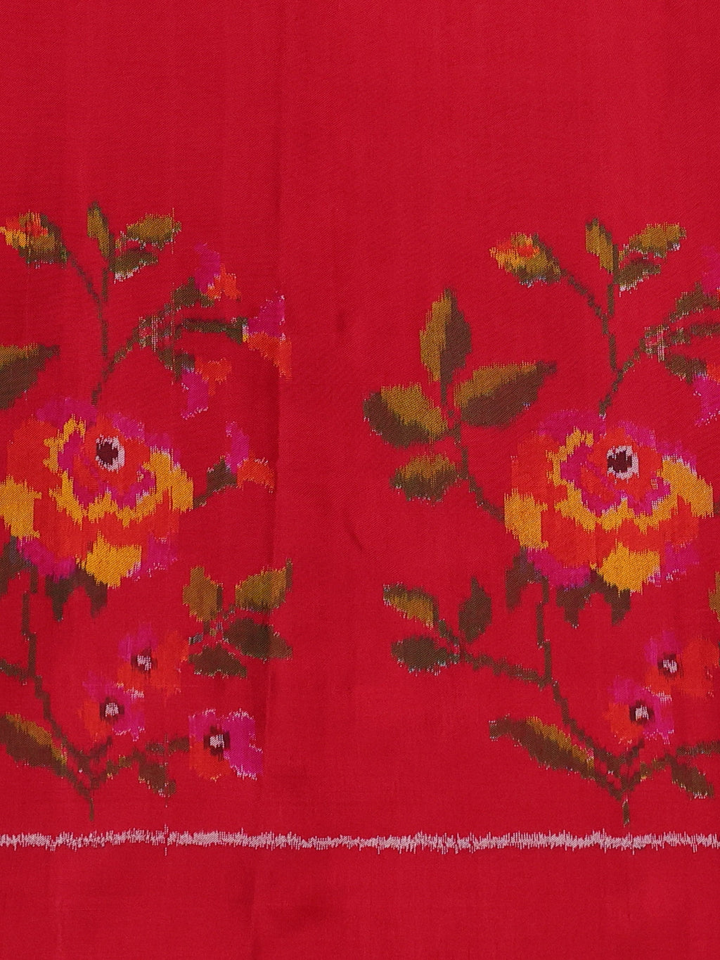 Red Pochampally Silk Saree