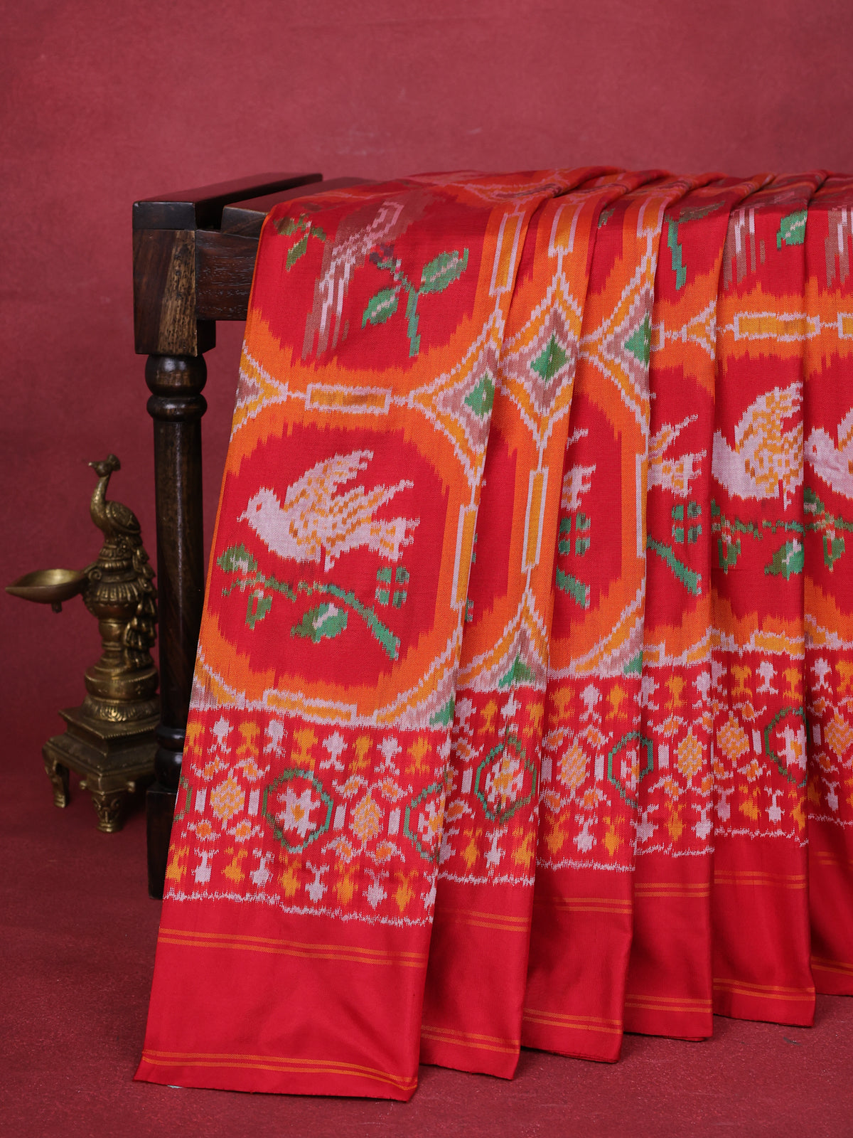 Red Pochampally Silk Saree