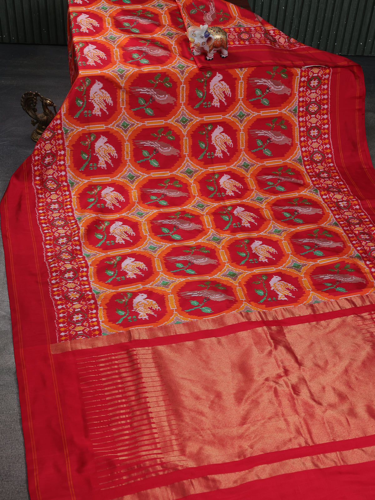 Red Pochampally Silk Saree
