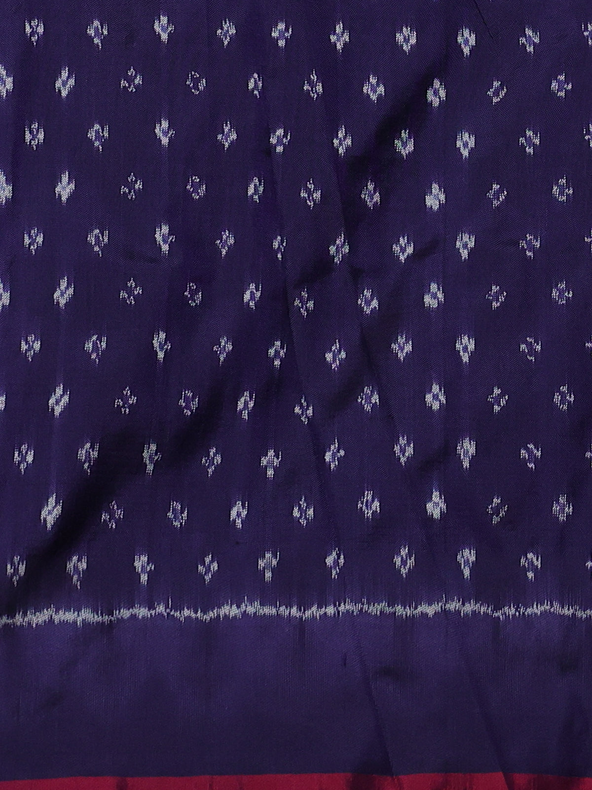 Navy Blue-Maroon Pochampally Silk Saree