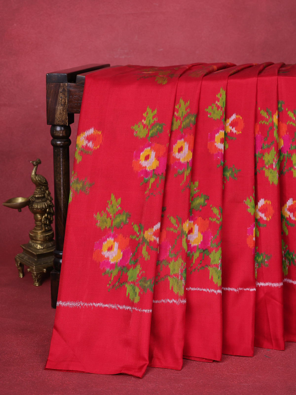 Red Pochampally Silk Saree