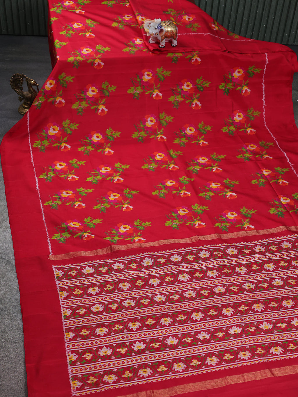 Red Pochampally Silk Saree
