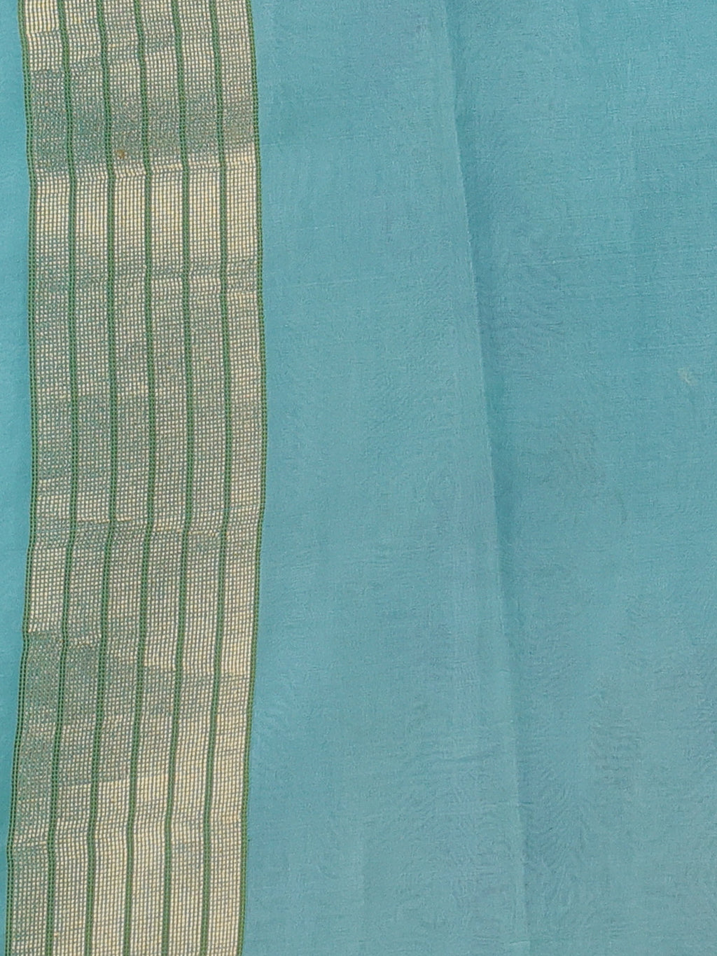 Teal Blue Banarasi Kora Saree