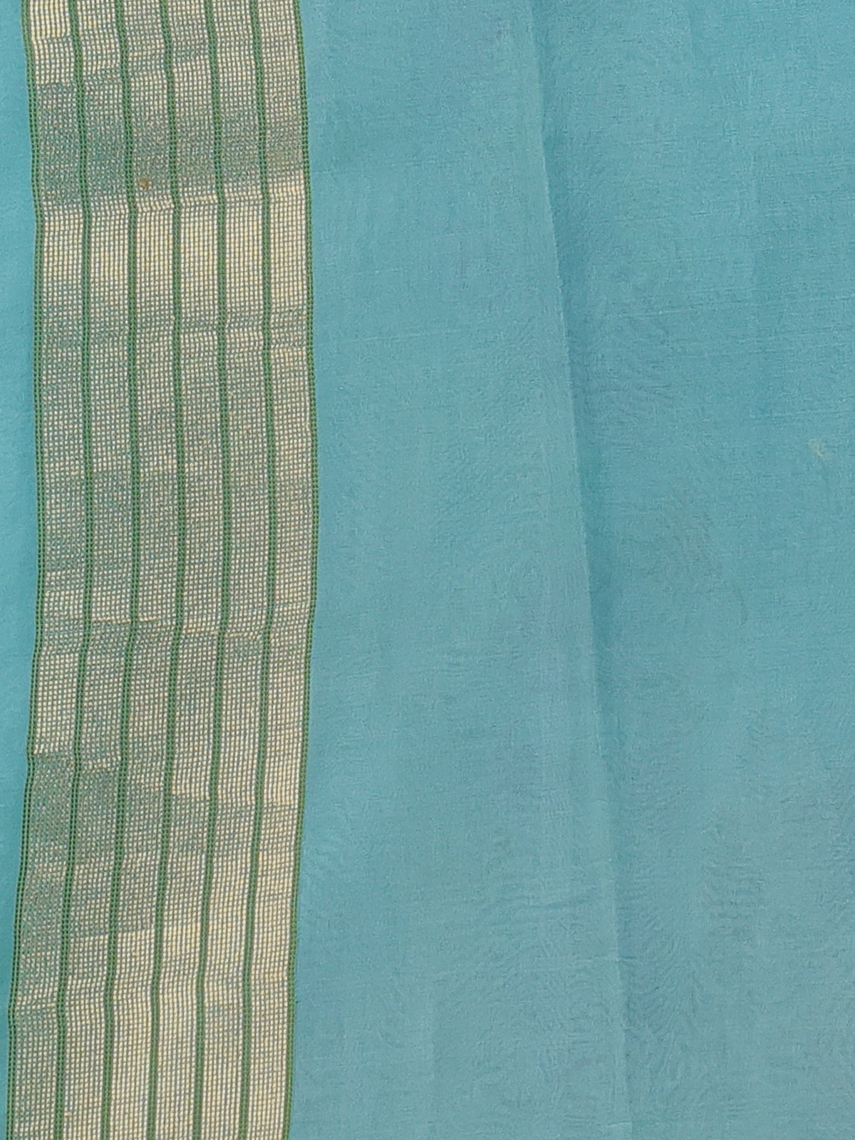 Teal Blue Banarasi Kora Saree
