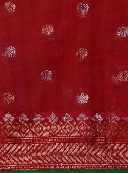 Red Kota Tissue Silk Saree