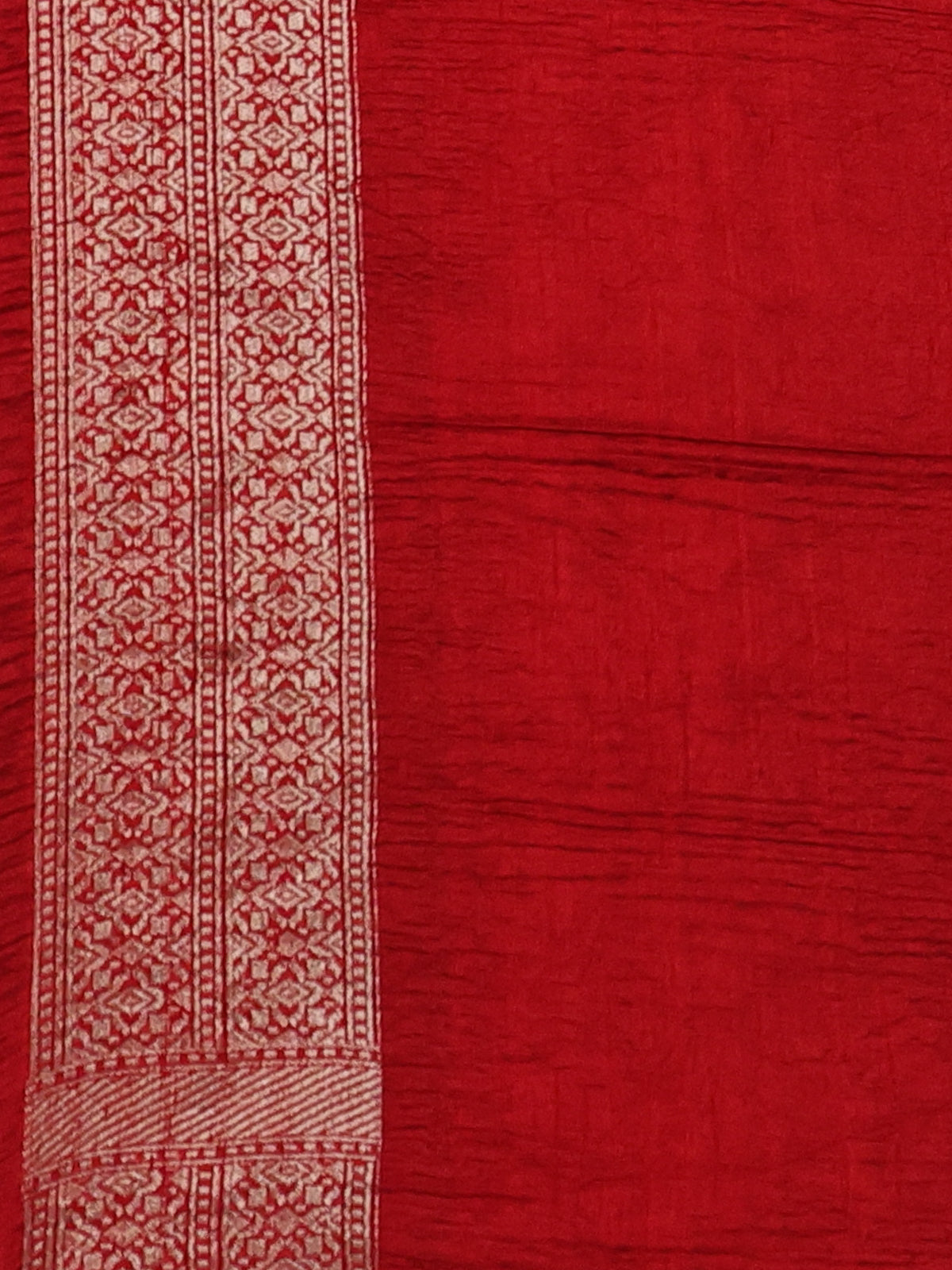 Blue-Red Banarasi Raw Silk Saree