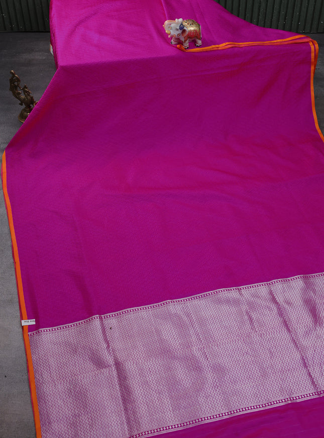 Pink Banarasi Tanshoi Silk Saree