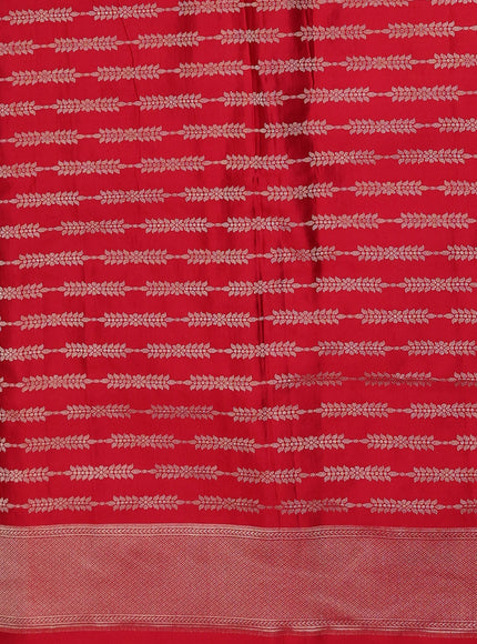Red Banarasi Tanshoi Silk Saree