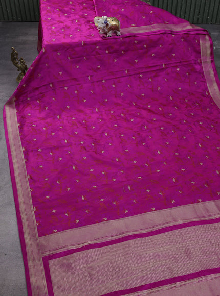 Pink Banarasi Tanshoi Silk Saree