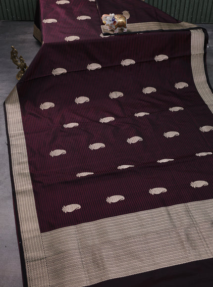 Black Banarasi Tanshoi Silk Saree