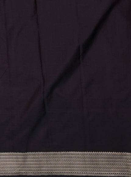Black Banarasi Tanshoi Silk Saree