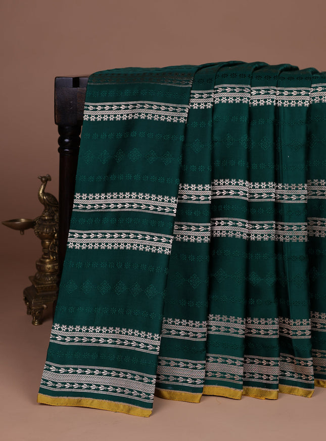Green Banarasi Tanshoi Silk Saree