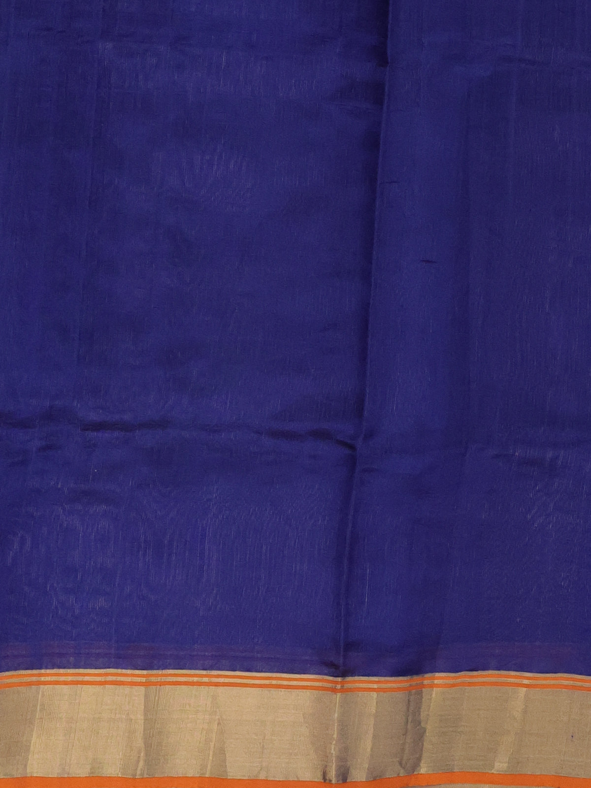 Blue-Orange Chanderi Silk Saree