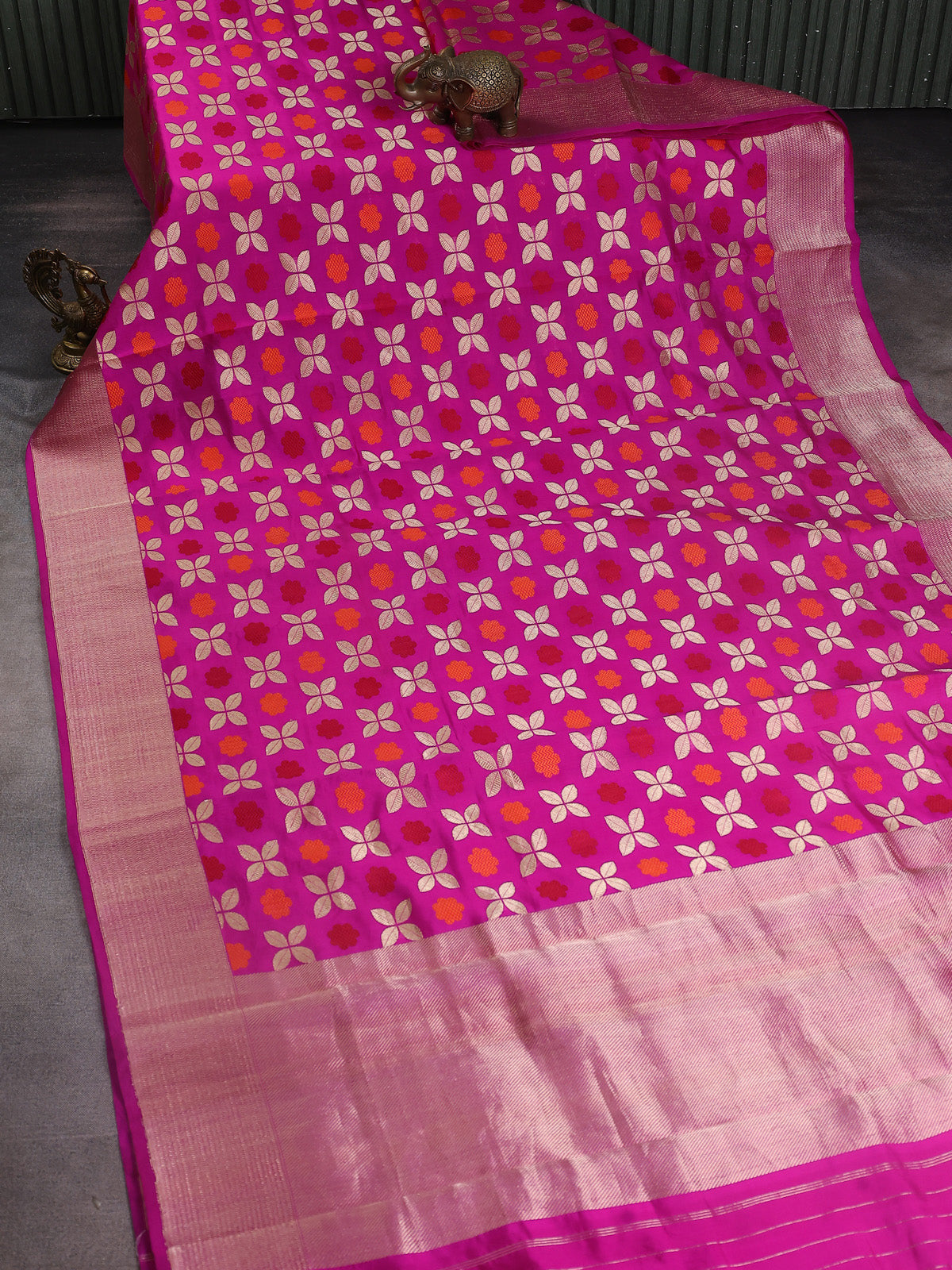 Pink Chanderi Silk Saree