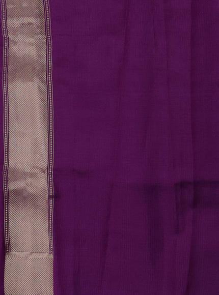 Violet Chanderi Silk Saree