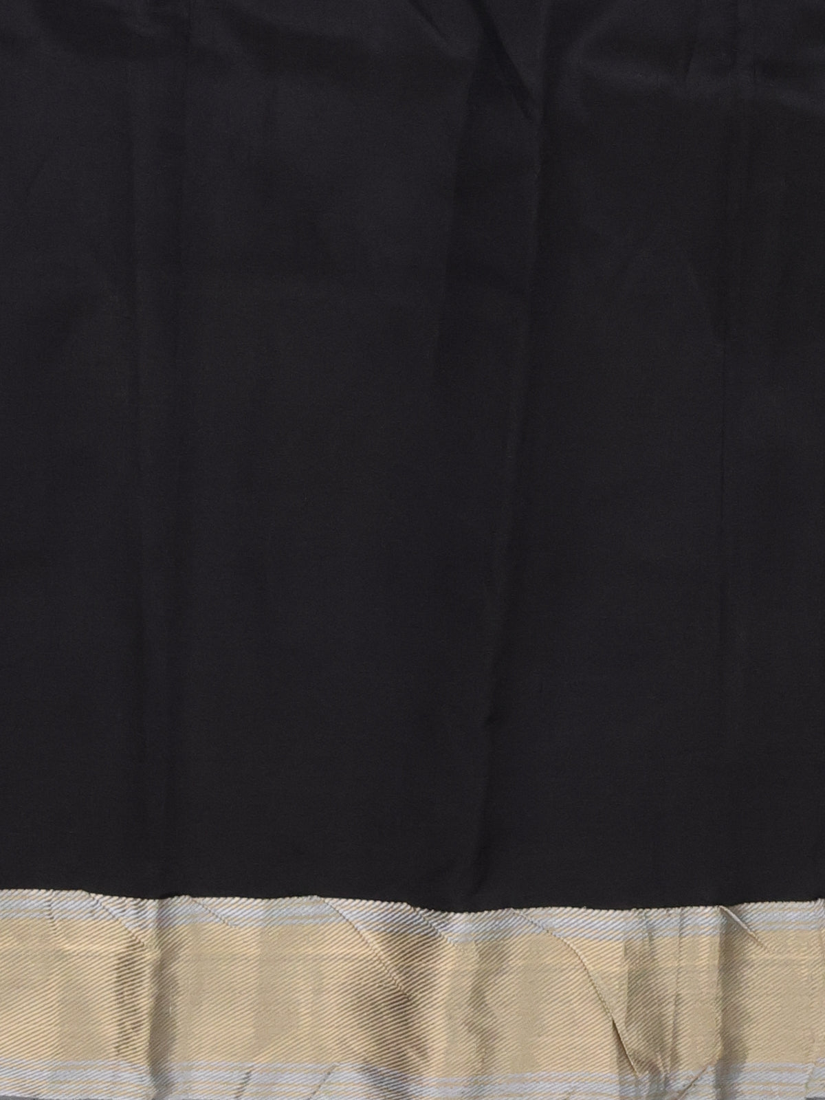 Black Chanderi Silk Saree