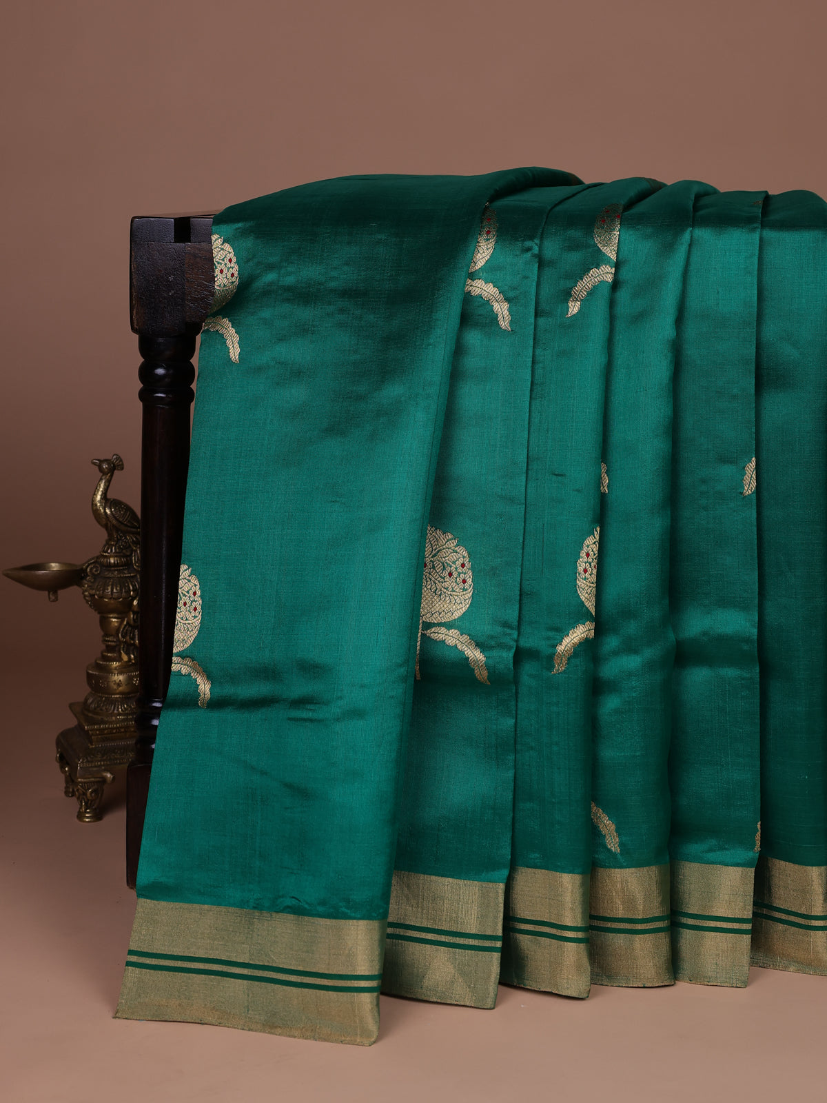 Green Chanderi Silk Saree