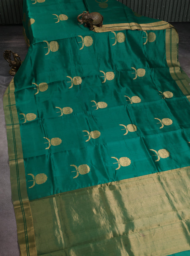 Green Chanderi Silk Saree