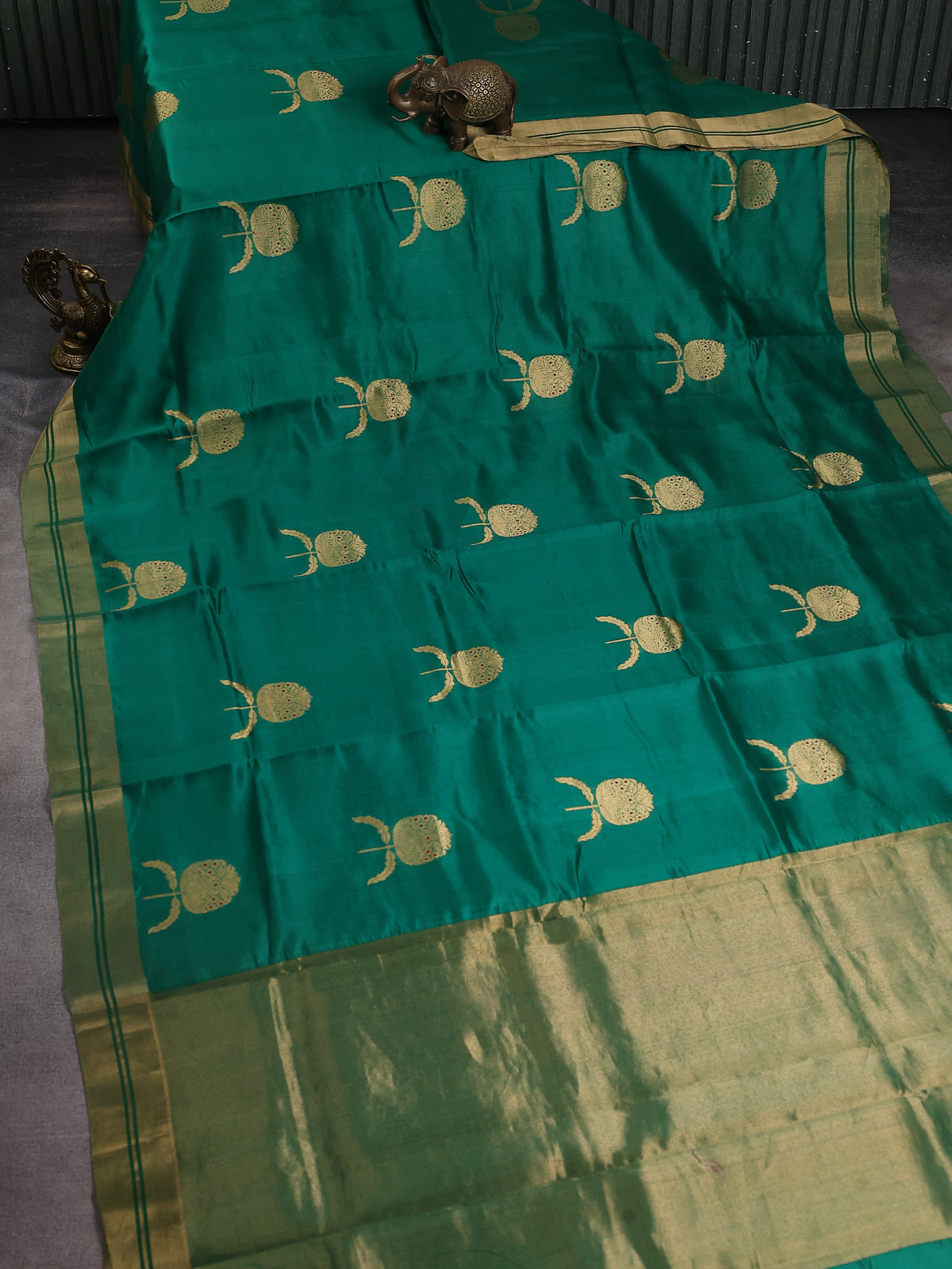 Green Chanderi Silk Saree