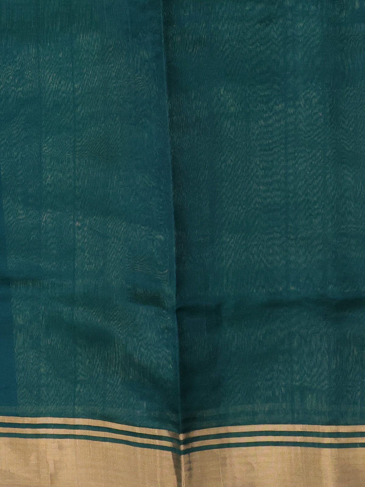 Peacock Green Chanderi Silk Saree