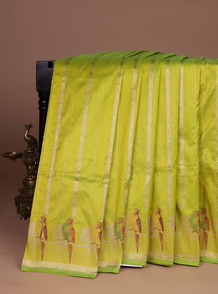 Fluorescent Green Banarasi Silk Saree
