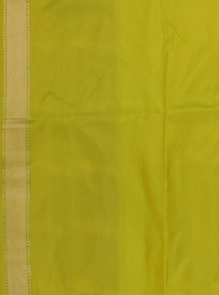 Fluorescent Green Banarasi Silk Saree