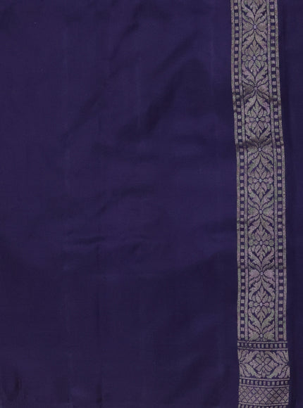 Navy Blue Banarasi Silk Saree