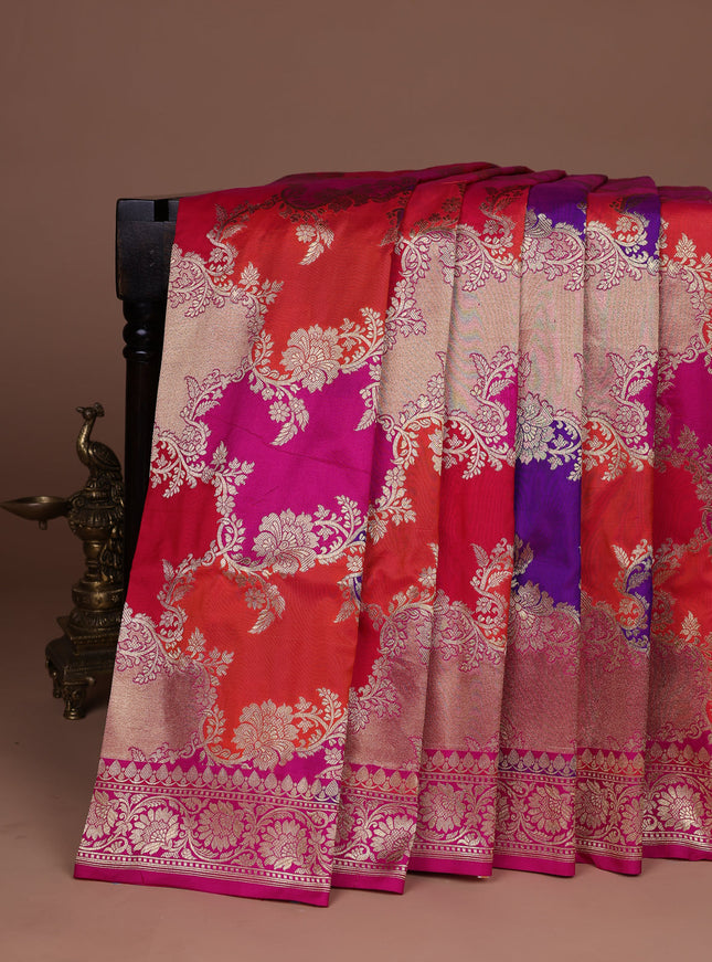 Multi Colour Banarasi Silk Saree