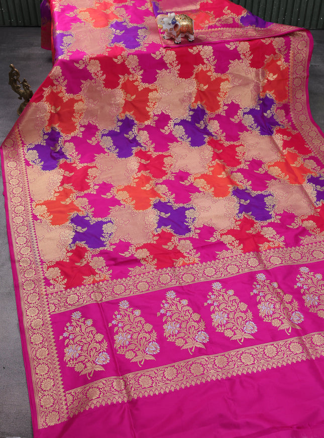Multi Colour Banarasi Silk Saree