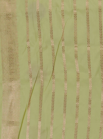 Pista Green Banarasi Silk Saree