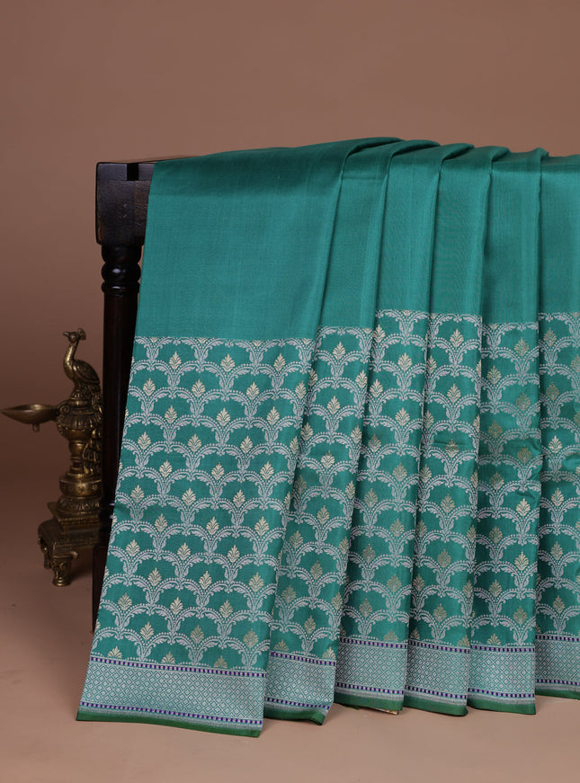 Teal Green Banarasi Silk Saree