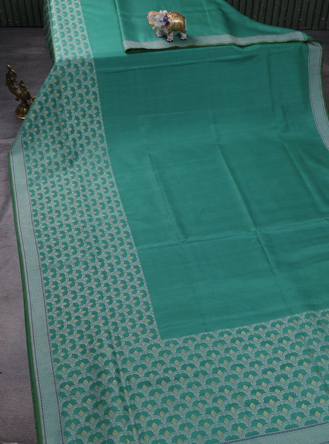 Teal Green Banarasi Silk Saree