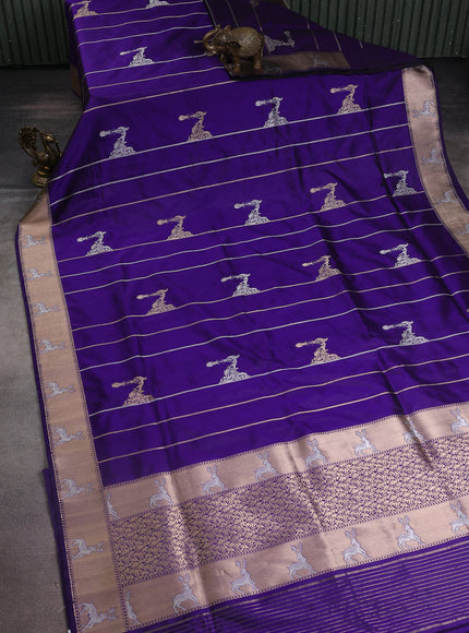 Blue Banarasi Silk Saree