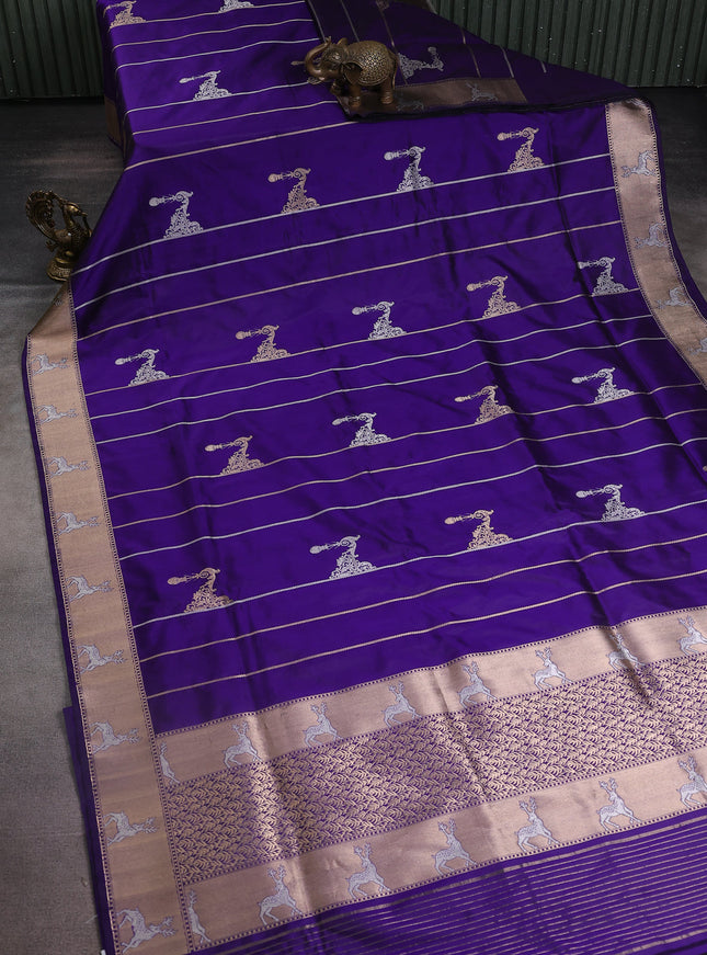 Blue Banarasi Silk Saree