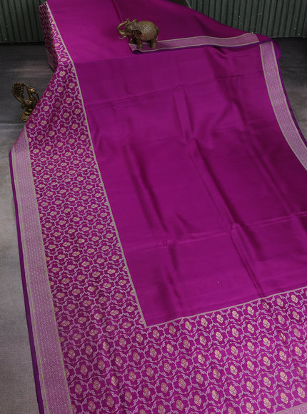Purple Banarasi Silk Saree