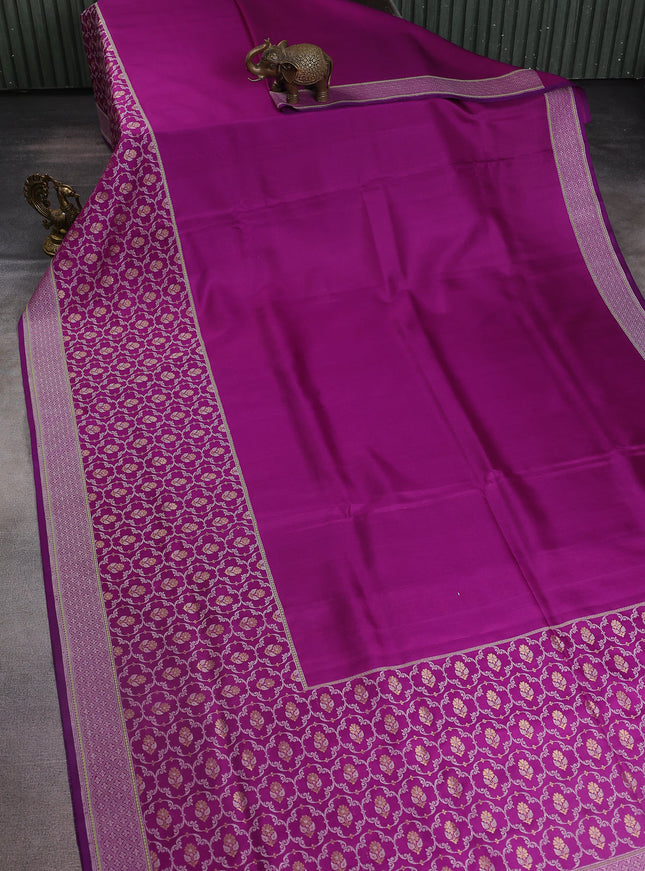 Purple Banarasi Silk Saree
