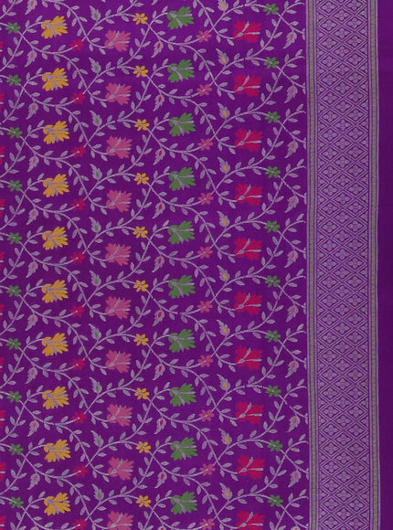 Purple Banarasi Silk Saree