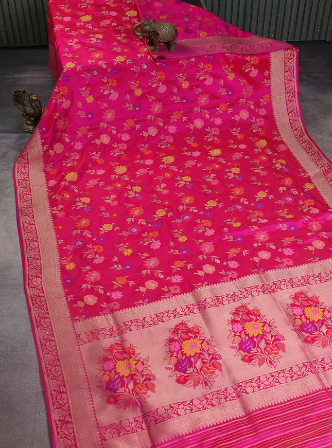 Pink Banarasi Silk Saree