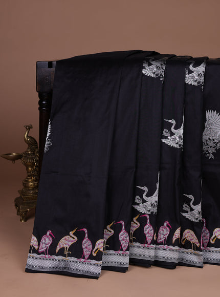 Black Banarasi Silk Saree