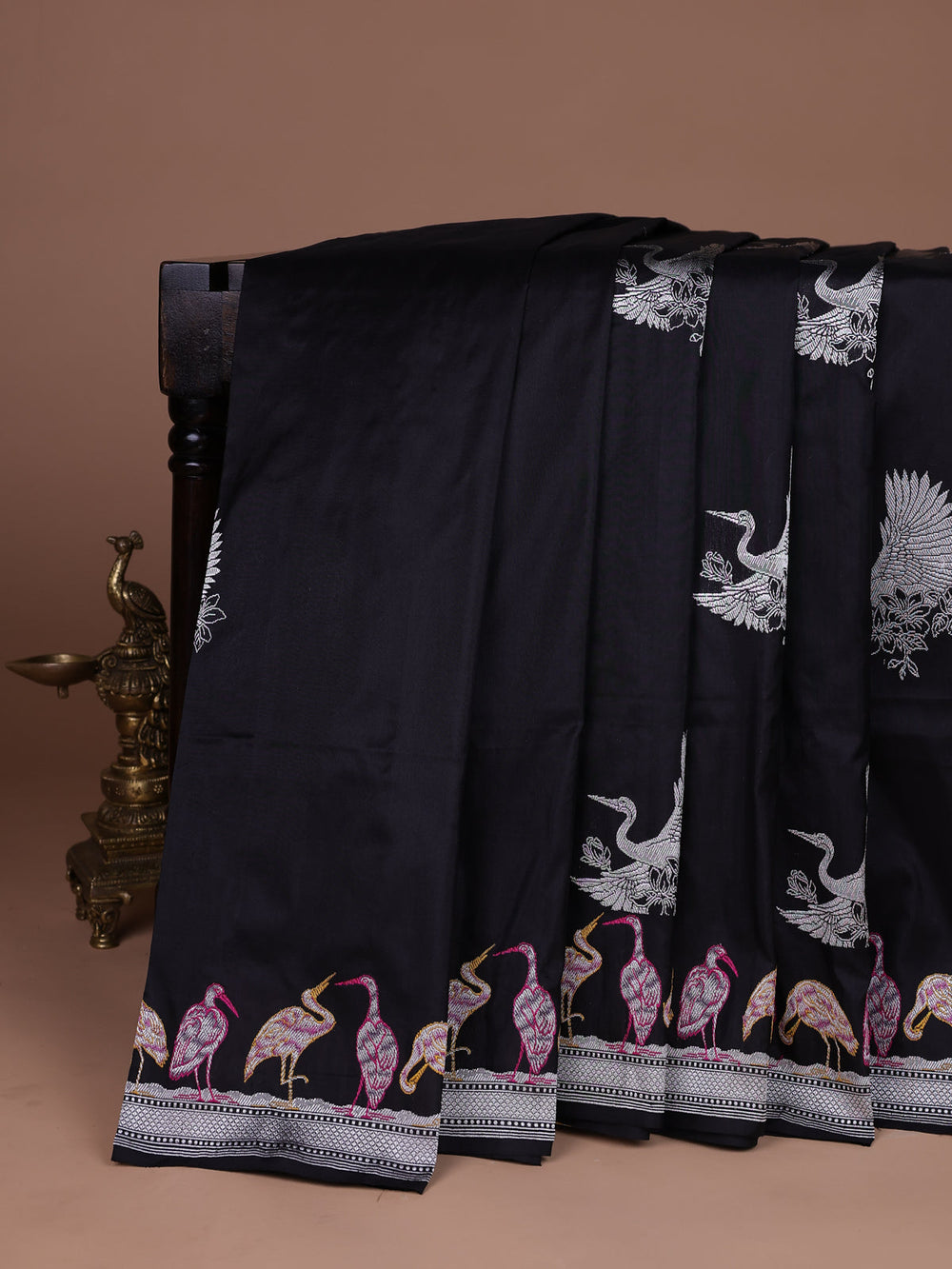 Black Banarasi Silk Saree