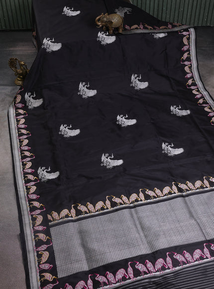 Black Banarasi Silk Saree