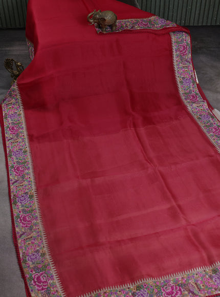 Red Organza Silk Saree