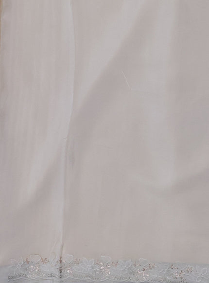 Off White Organza Silk Saree