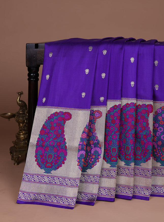 Blue Banarasi Silk Saree