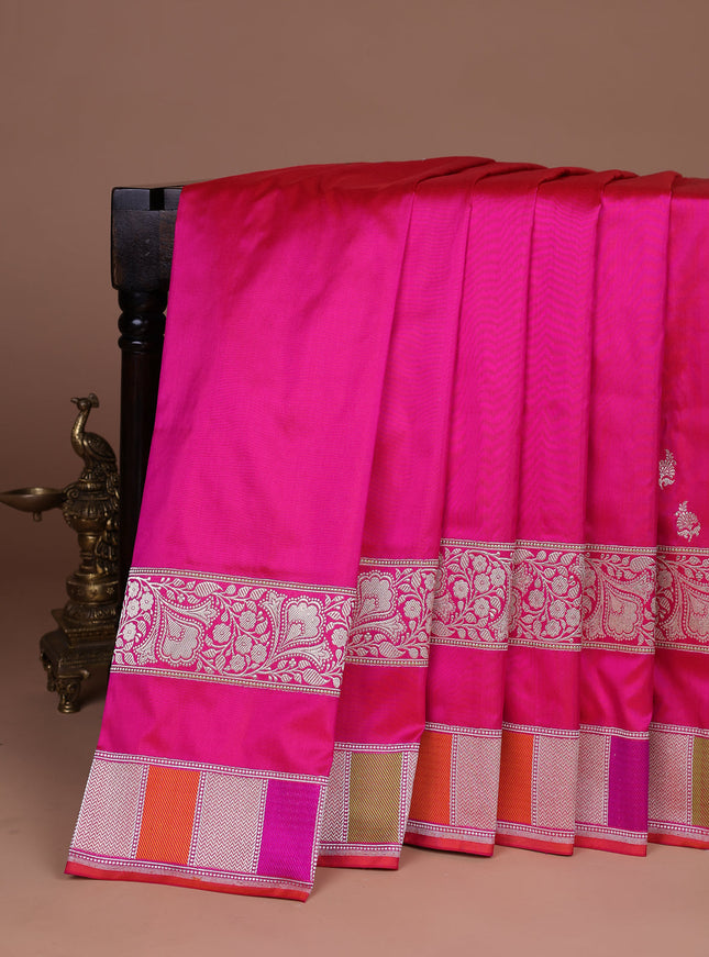 Pink Banarasi Silk Saree