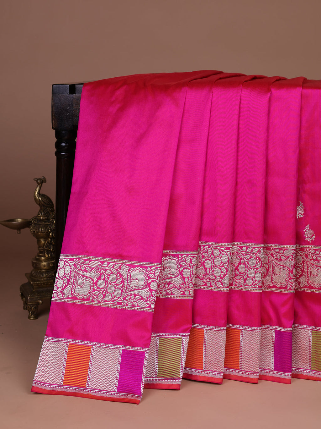 Pink Banarasi Silk Saree