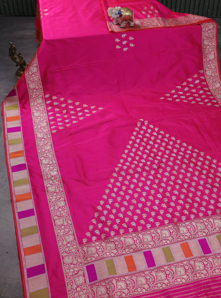 Pink Banarasi Silk Saree
