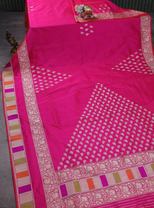 Pink Banarasi Silk Saree
